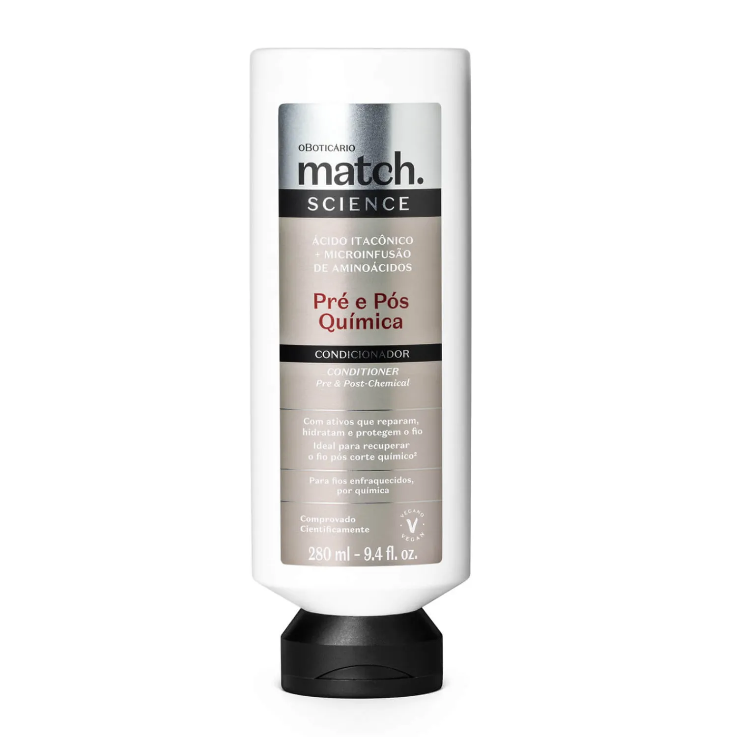 Acondicionador | O Boticário CO Acondicionador para el cabello dañado science pre pos quimica 280ml Match