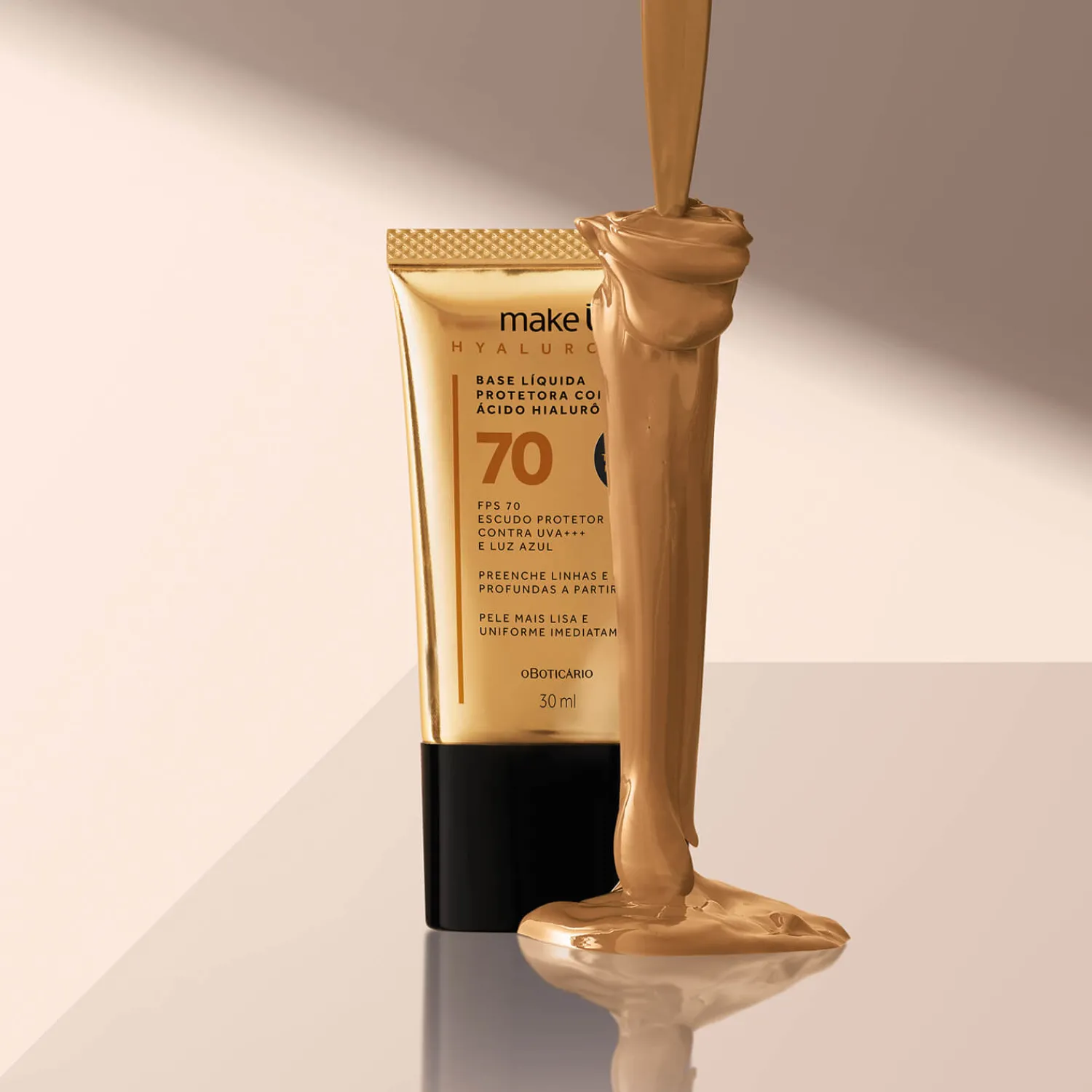 Cara | Bases Líquidas | MAKE B. Base liquida protectora hialuronica Fps70 30Ml