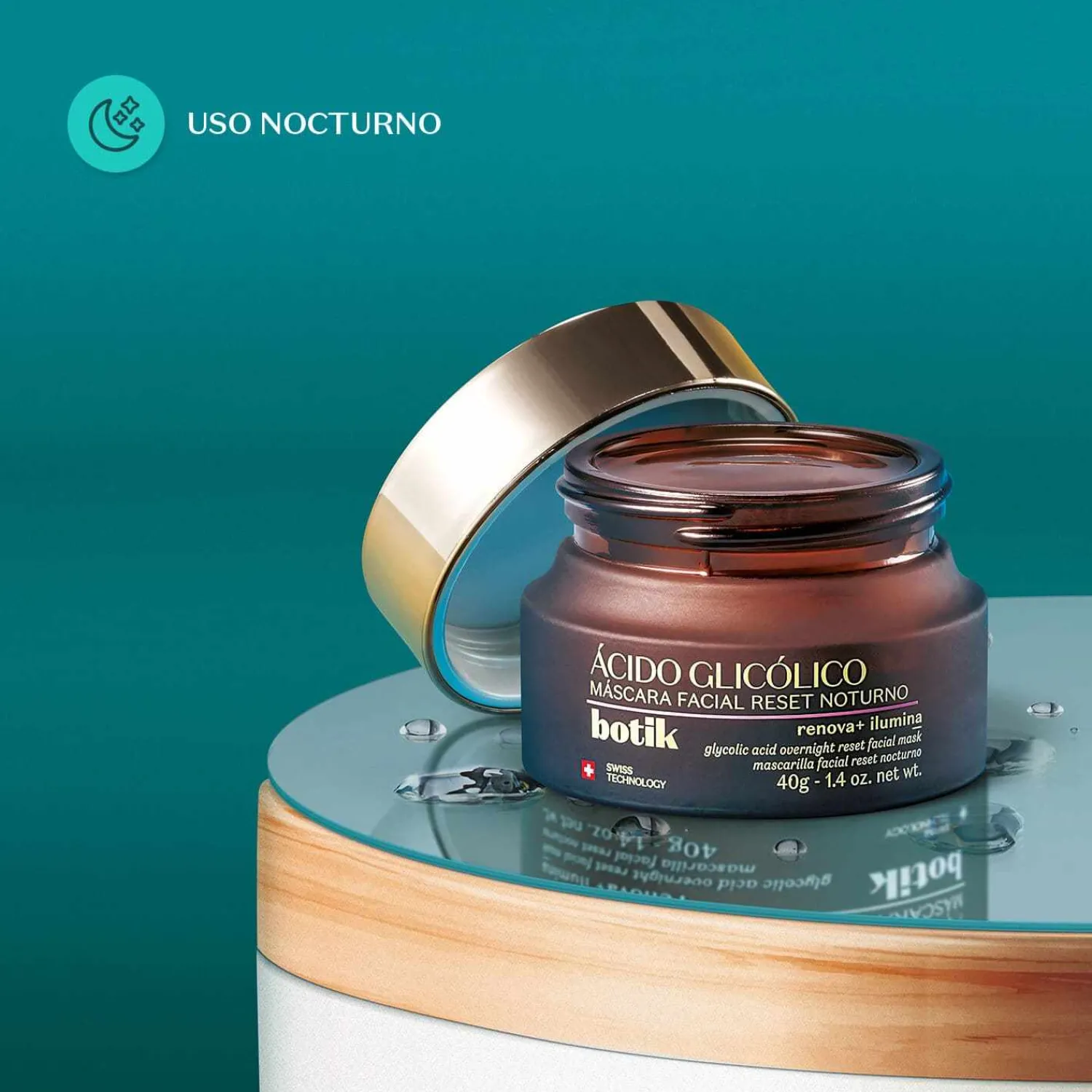 Skin Care Para Hombres | Hidratantes | BOTIK Mascarilla Facial Reset Nocturna Ácido/Glicol 40G