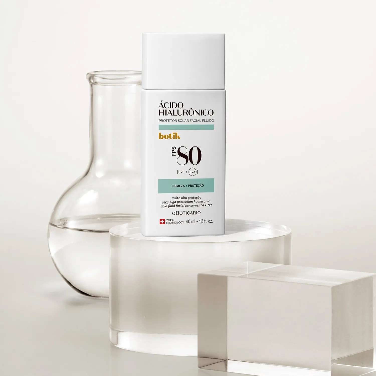 Skin Care Para Hombres | Protectores Solares | O Boticário CO BOTIK PROTECTOR SOLAR FACIAL FPS 80 ACIDO HIALURONICO 40ml