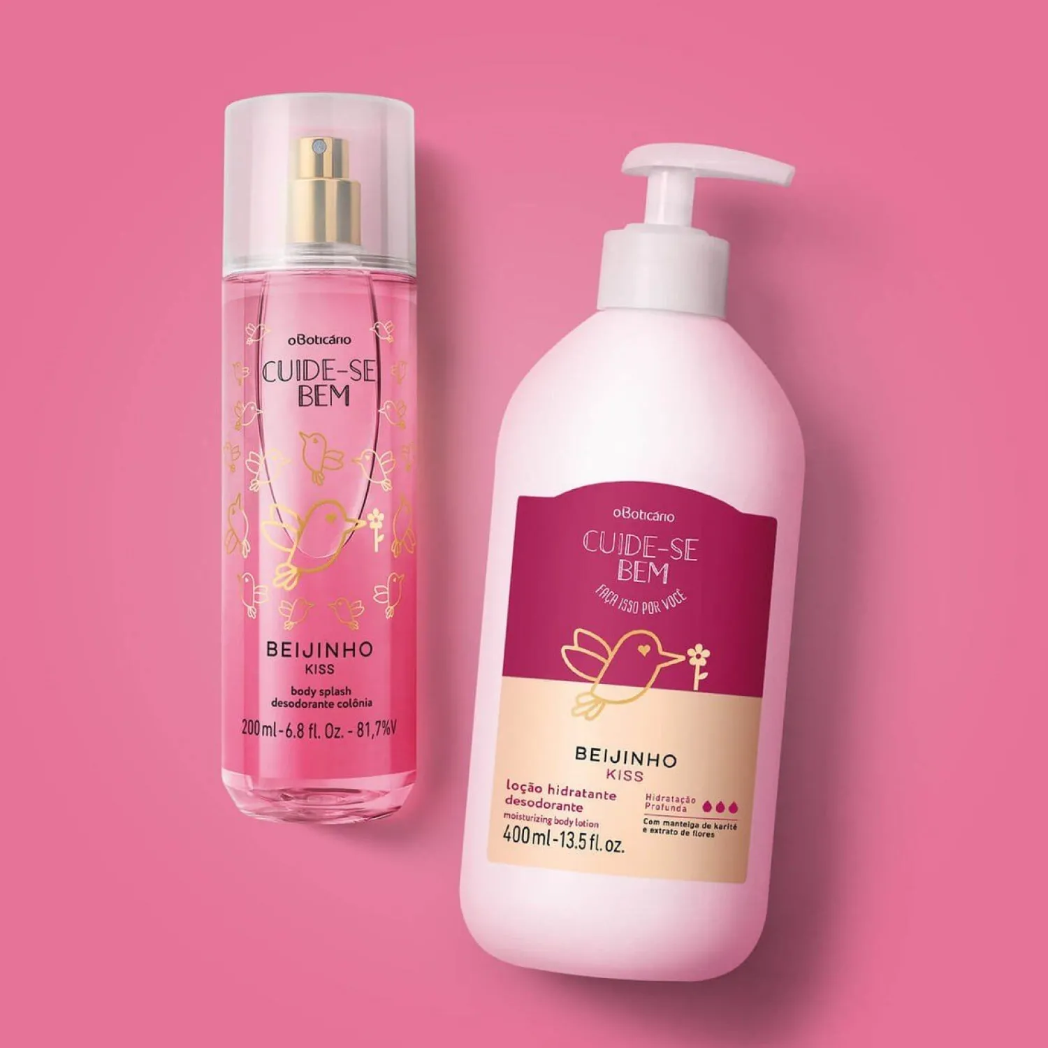 Body Splash | CUIDE-SE BEM COMBO LOCION CORPORAL 400ML + BODY SPLASH 200ML BEIJINHO CBEM