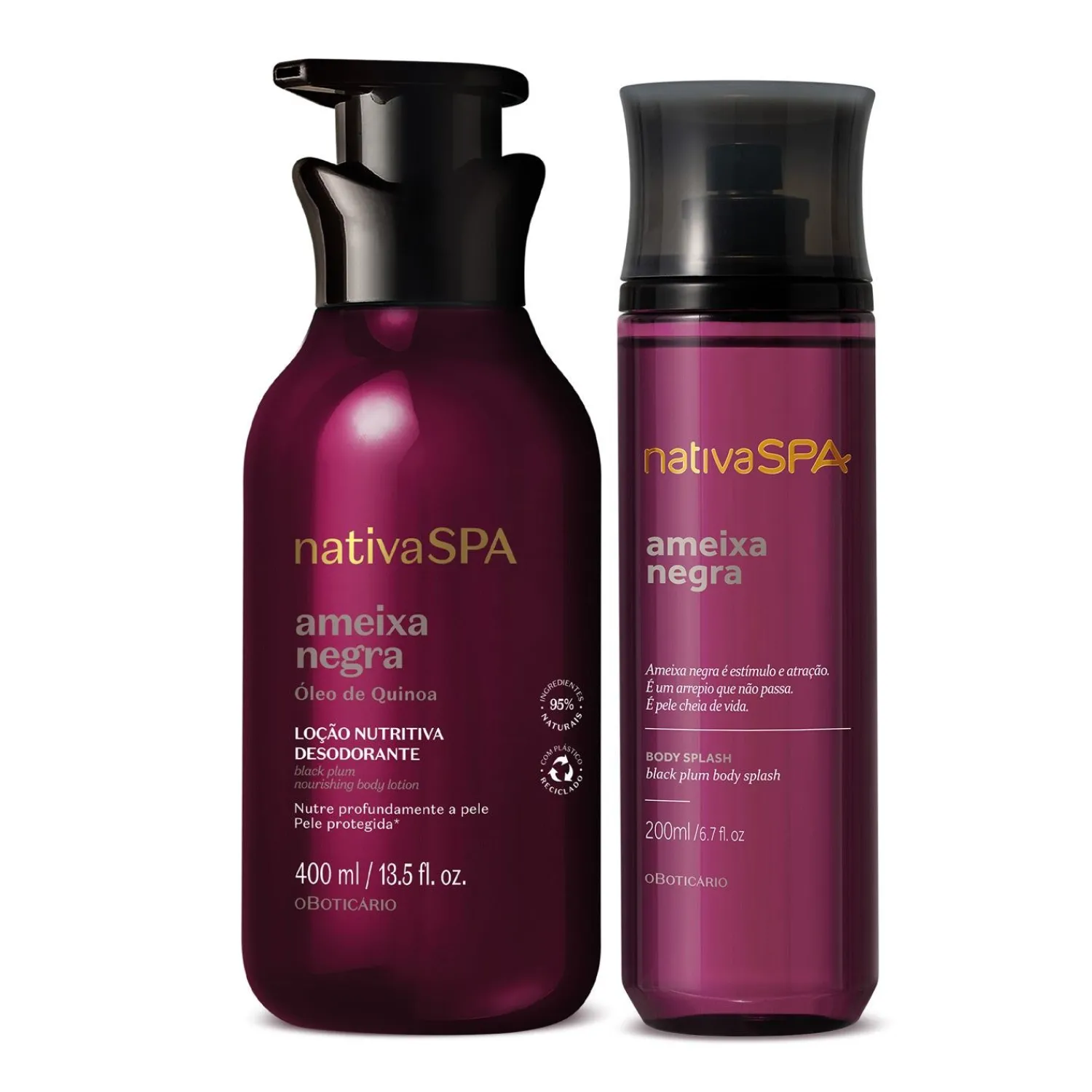 Body Splash | NATIVA SPA Kit de cuidado corporal Loción corporal + body splash ciruela negra