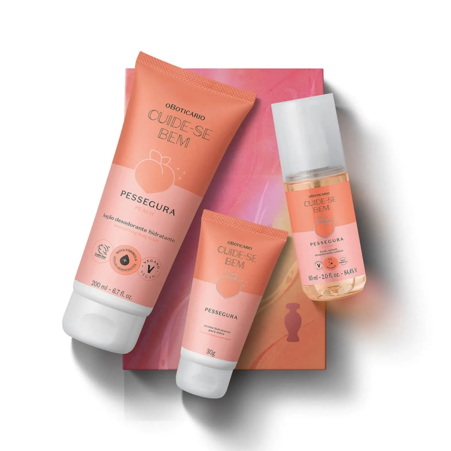 Mujeres | O Boticário CO Kit de regalo amor y amistad Cuide-sebem Durazno