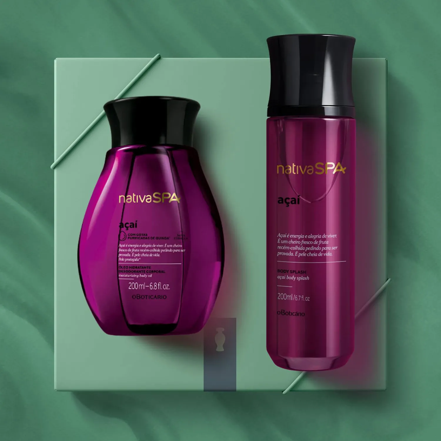 Body Splash | O Boticário CO Kit de regalo de amor y amistad cuidado corporal mujer Nativa Spa Açaí