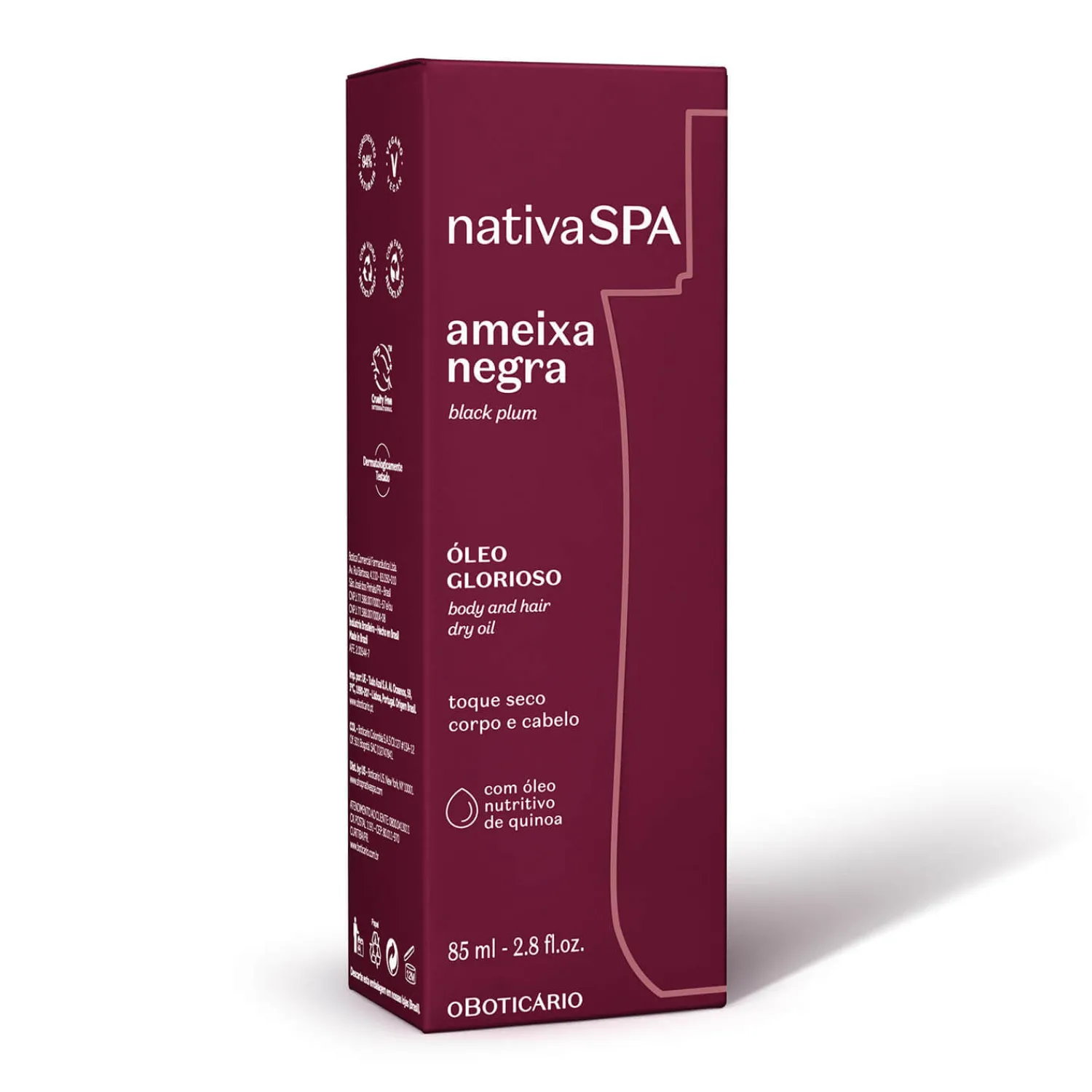 Aceites Para El Cuerpo | NATIVA SPA ÓLEO CORPORAL AMEIXA NEGRA 85ml NSPA
