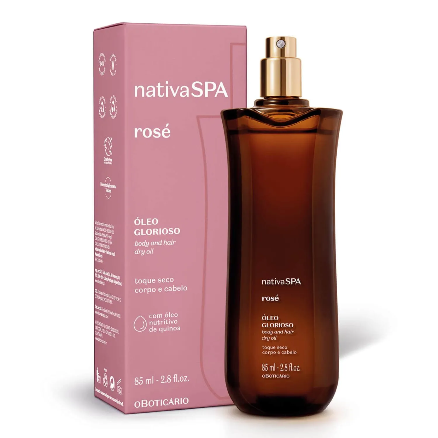 Aceites Para El Cuerpo | NATIVA SPA ÓLEO CORPORAL ROSE 85ml