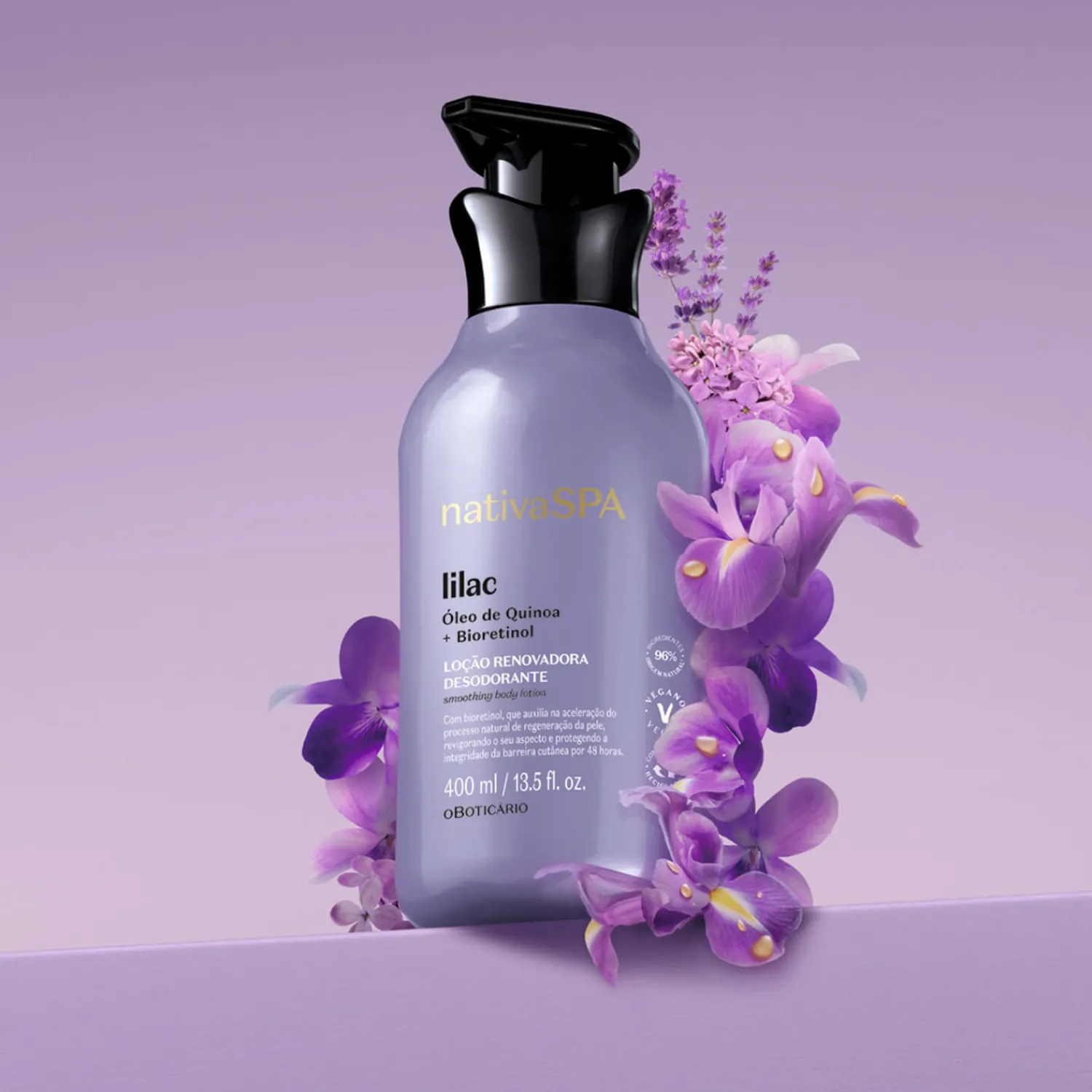 Cremas Corporales | Mujeres | O Boticário CO LOCIÓN HIDRATANTE CORPORAL LILA 400ML NATIVA SPA