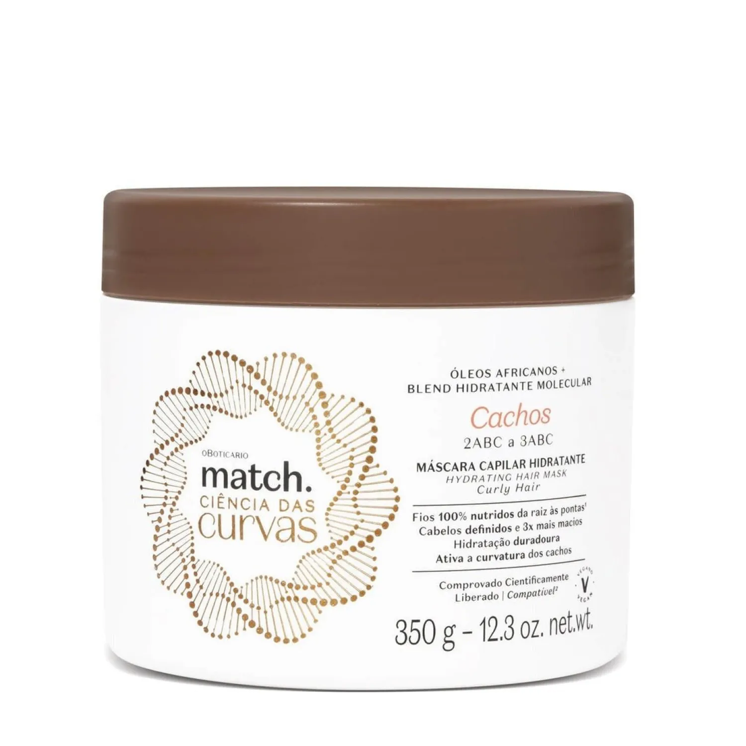 Después Del Baño | Mascarillas Para El Cabello | MATCH Mascara capilar hidratante 2ABC 3ABC CIENCIA CURVAS 350 ML