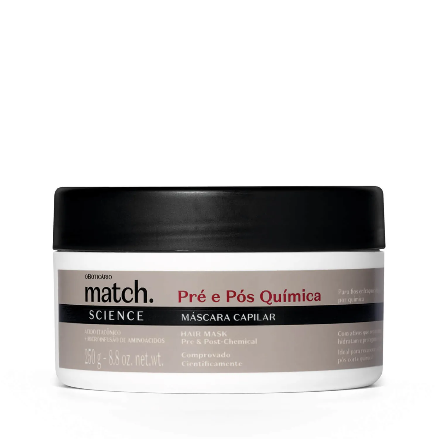 Mascarillas Para El Cabello | O Boticário CO Mascarilla Capilar science Pre POS QUIMICA 250g MATCH