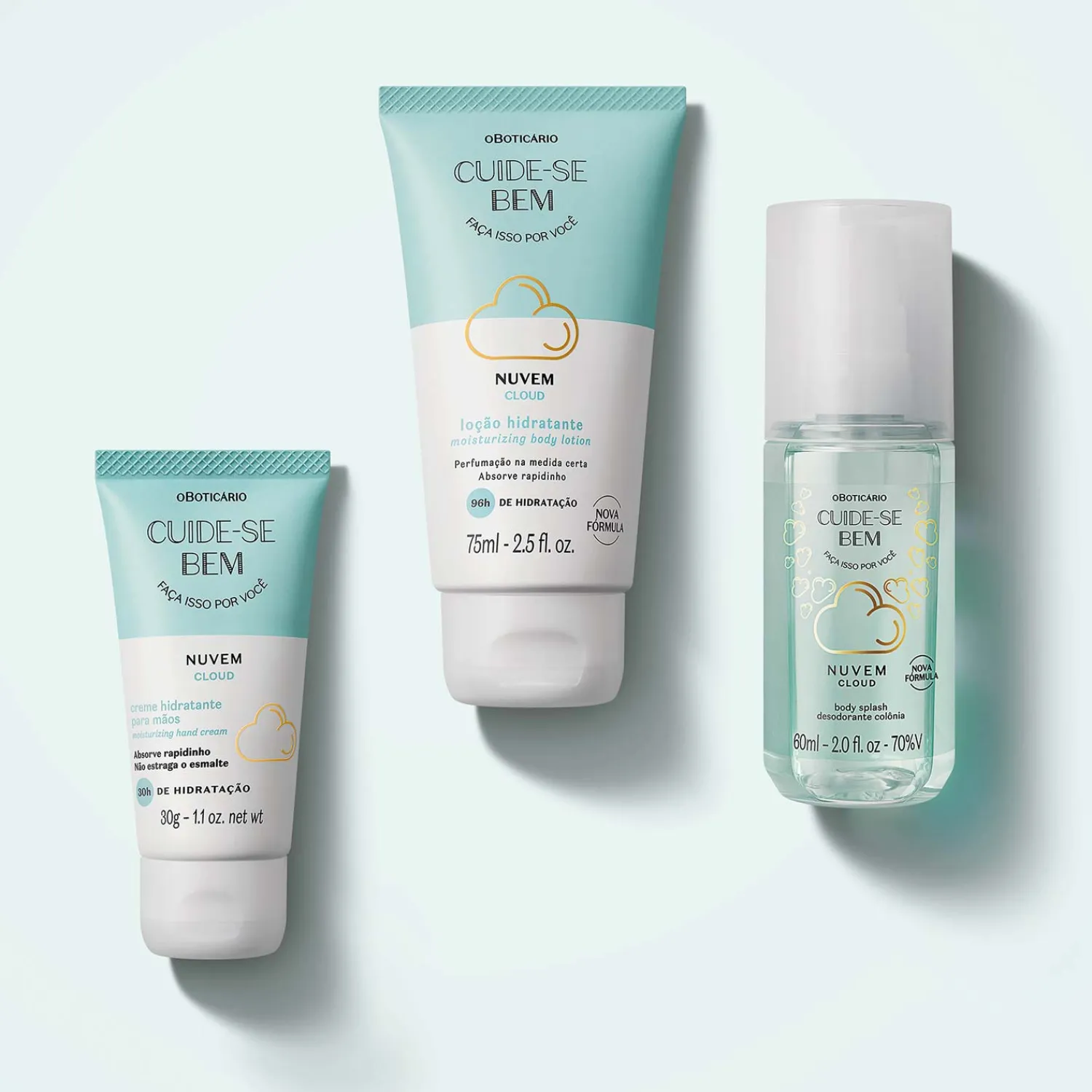 Body Splash | CUIDE-SE BEM Mini Kit de regalo Nube (3 Ítems)