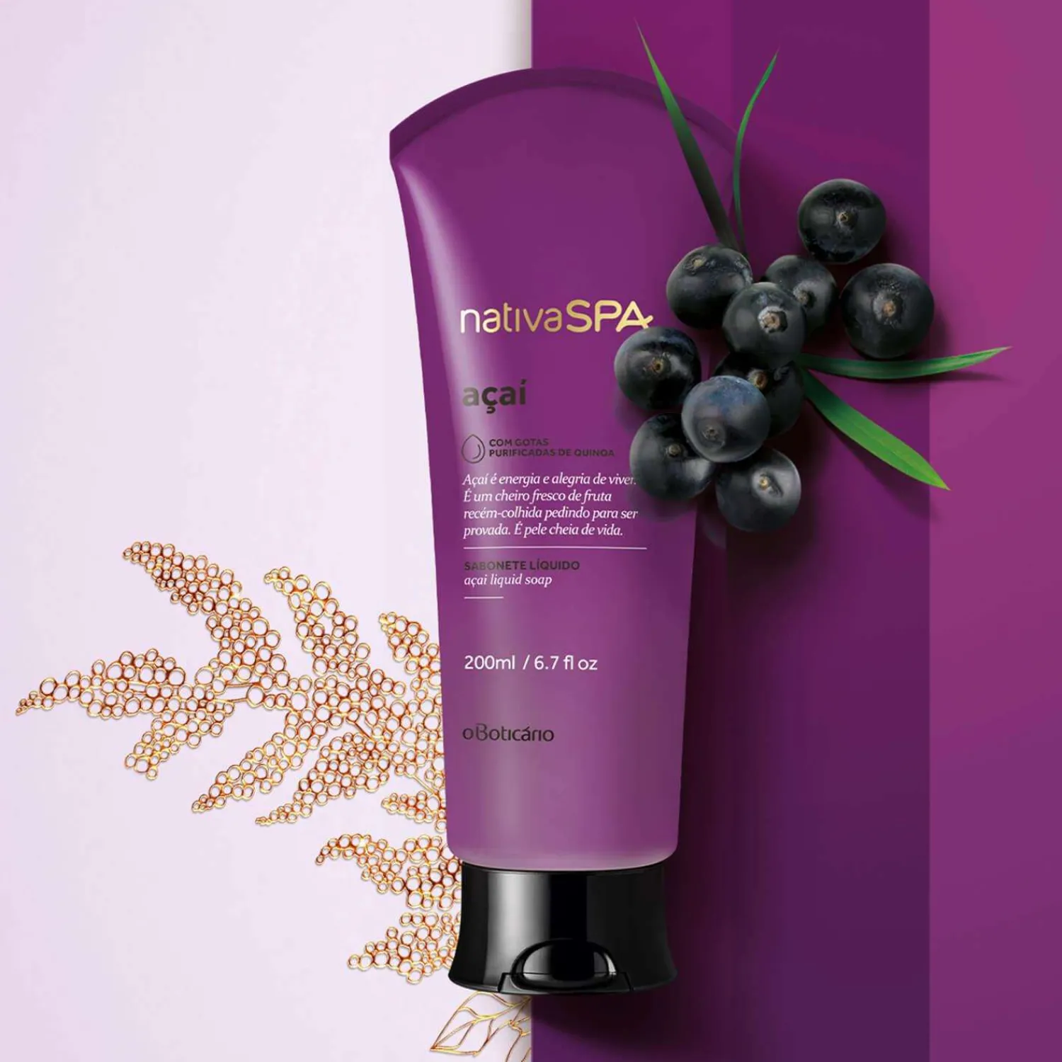 Jabones Corporales | Mujeres | NATIVA SPA NSPA JABON LIQUIDO CORPORAL ACAI 200ML V3 EXP
