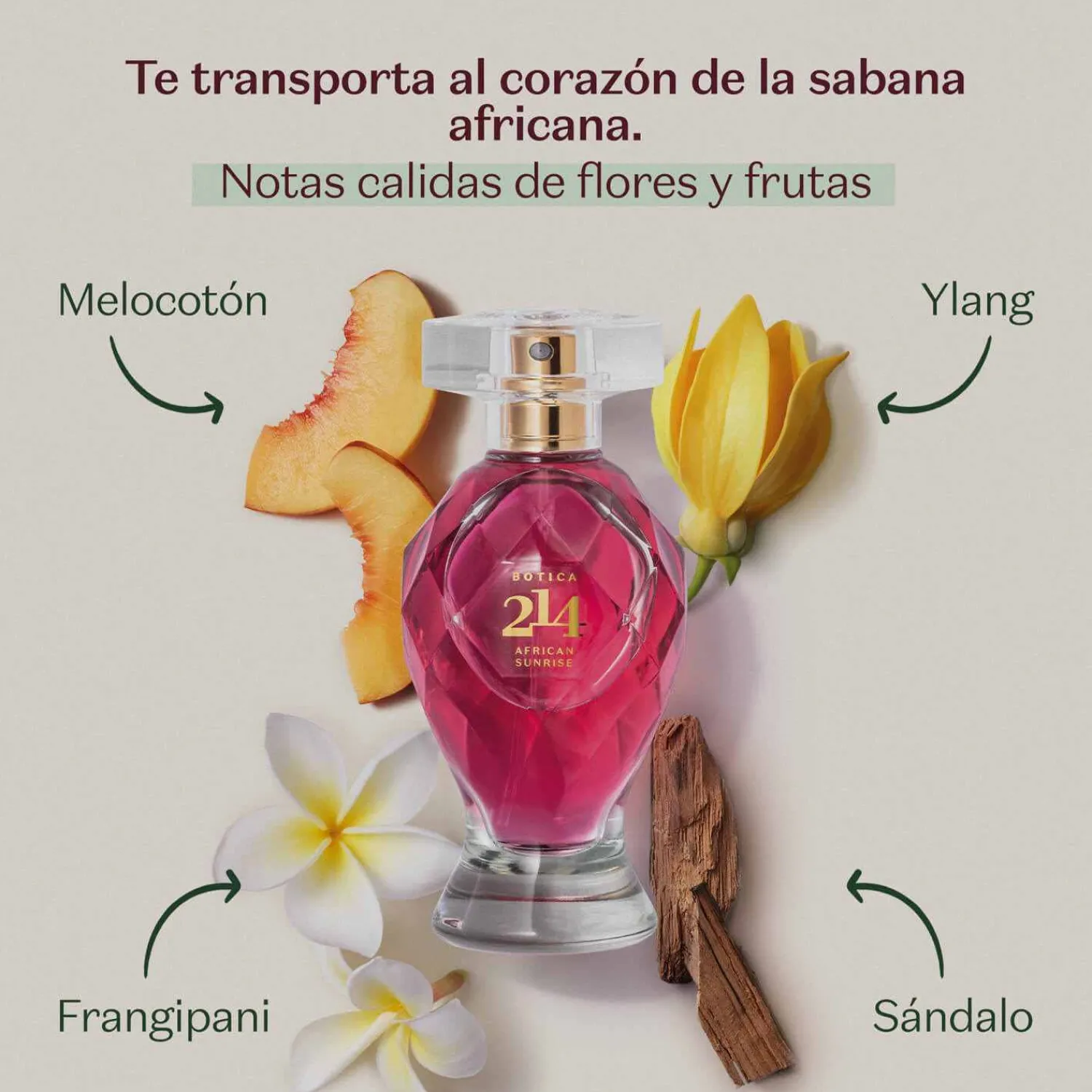 Florales | Mujeres | O Boticário CO Perfume de mujer african sunrise EDP exp 75ml Botica 214