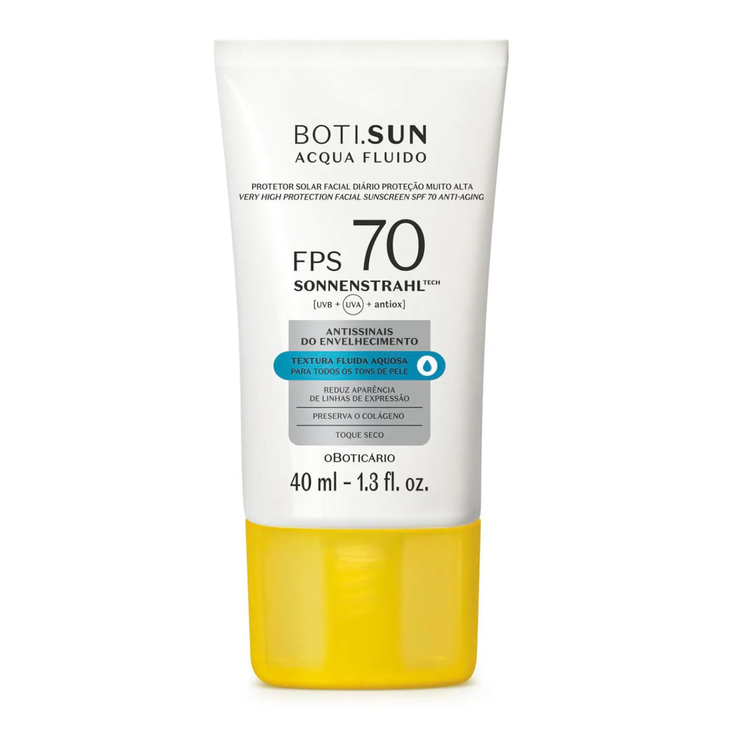 Protectores Solares | BOTISUN Protector solar facial diario anti señales de envejecimiento fps 70 40ml acqua fluido
