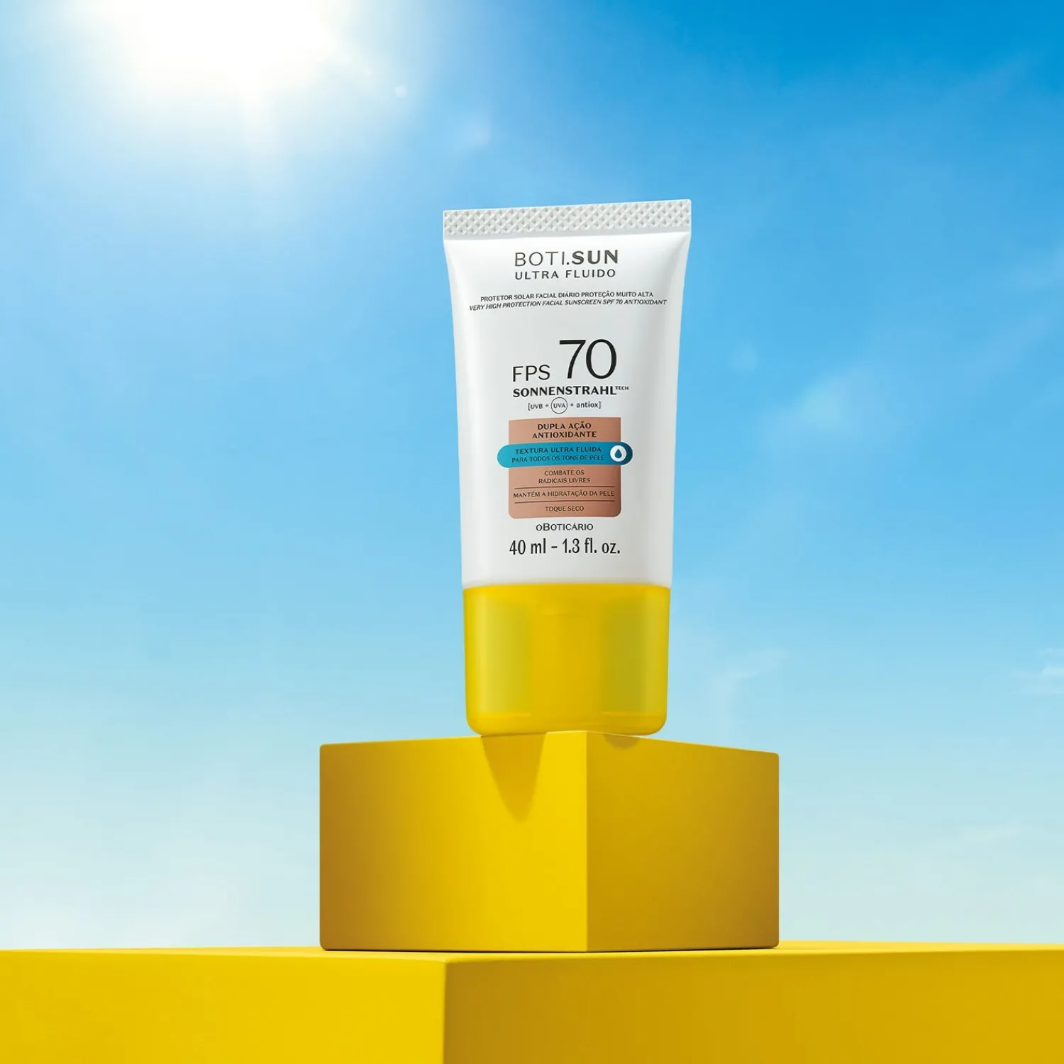 Protectores Solares | BOTISUN Protector solar facial diario antioxidante ultra fluido fps 70 40ml